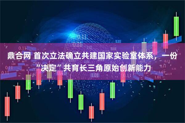 鼎合网 首次立法确立共建国家实验室体系，一份“决定”共育长三角原始创新能力